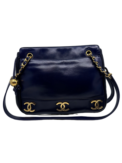 Triple C Lambskin Shoulder Bag