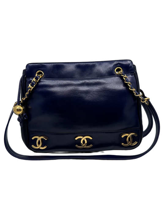 Triple C Lambskin Shoulder Bag