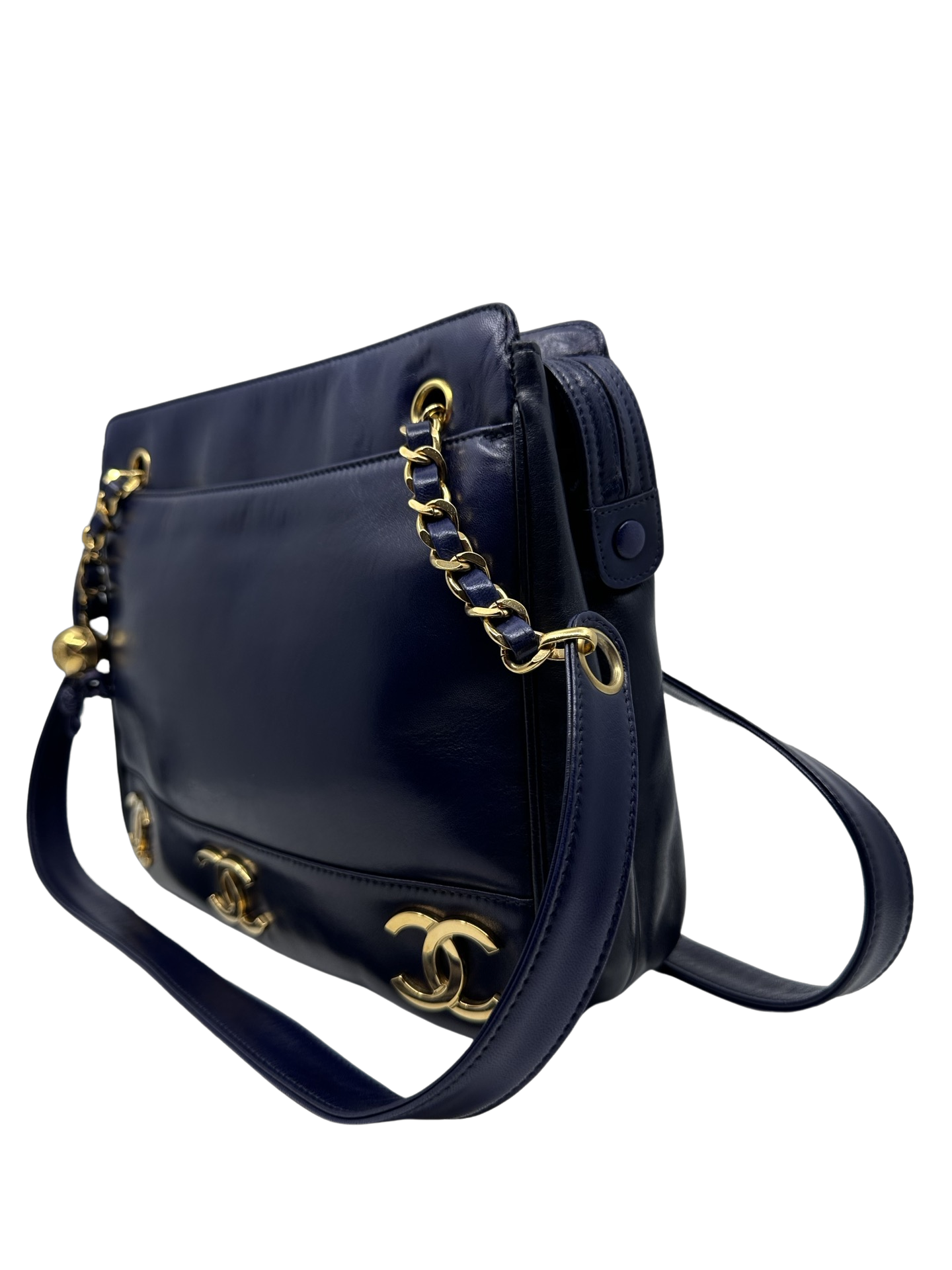 Triple C Lambskin Shoulder Bag