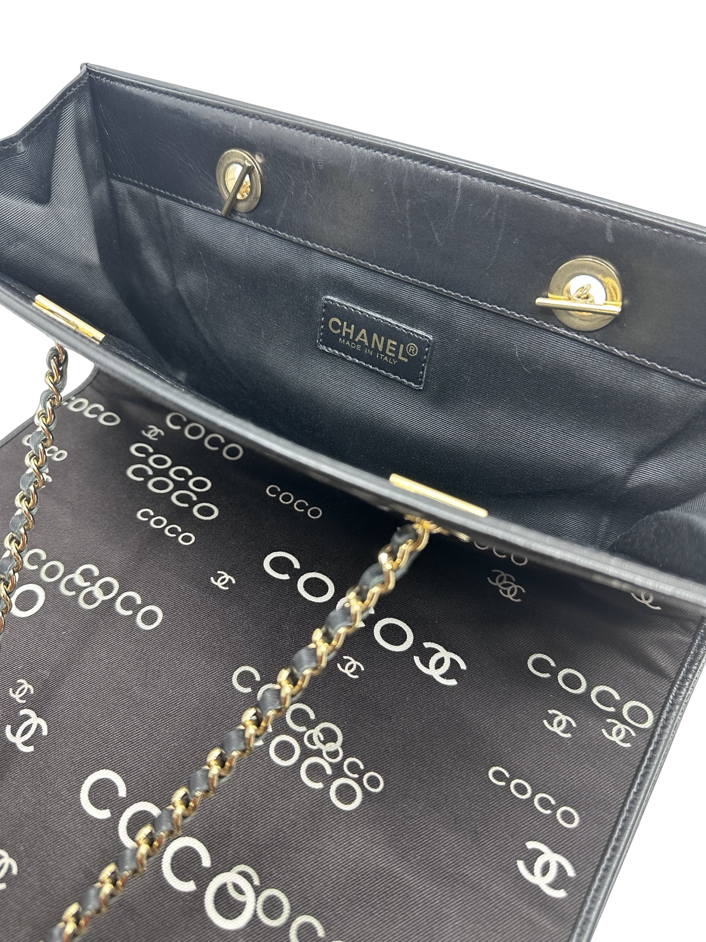 Chanel CoCo Vertical Flat Canvas Tote