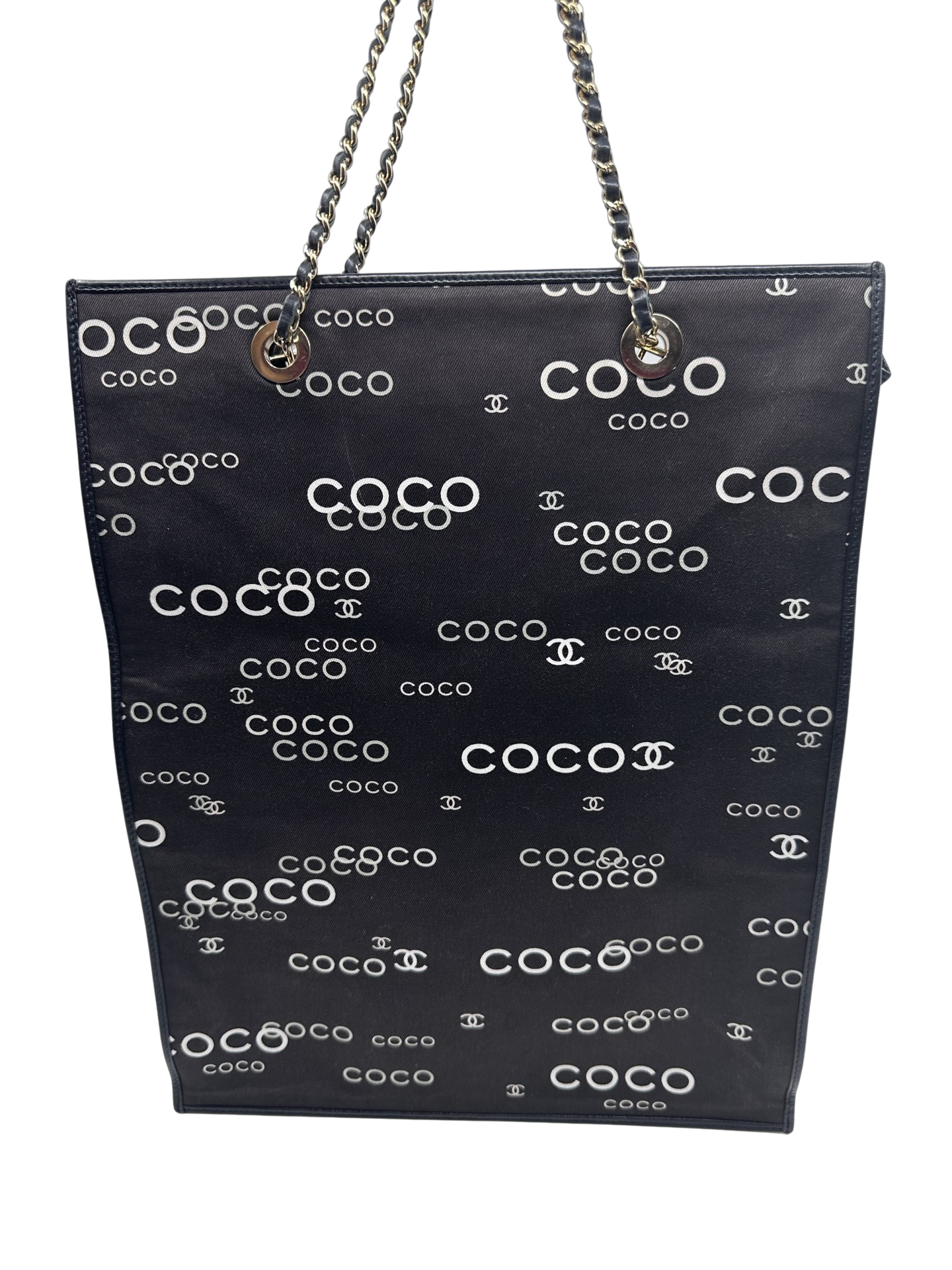 Chanel CoCo Vertical Flat Canvas Tote