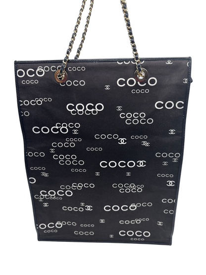 Chanel CoCo Vertical Flat Canvas Tote