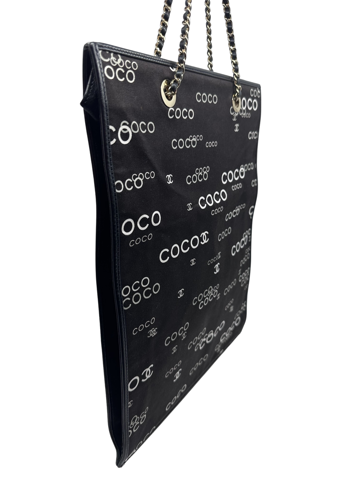 Chanel CoCo Vertical Flat Canvas Tote