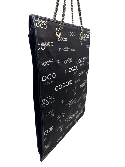 Chanel CoCo Vertical Flat Canvas Tote