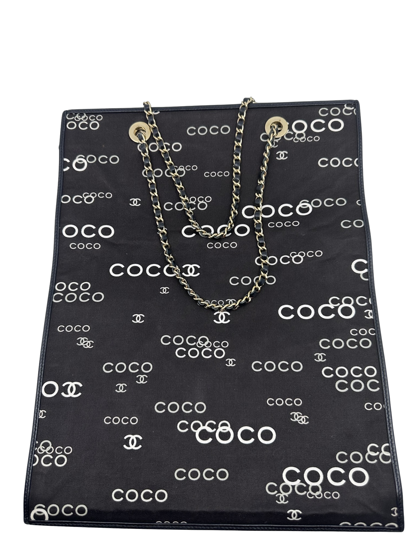 Chanel CoCo Vertical Flat Canvas Tote