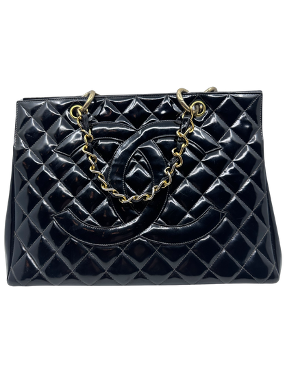 Chanel Black Patent Leather Timeless CC Tote