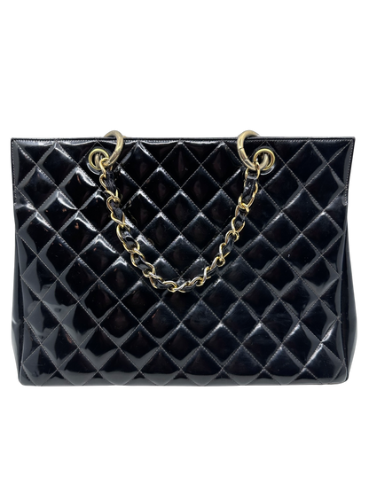 Chanel Black Patent Leather Timeless CC Tote