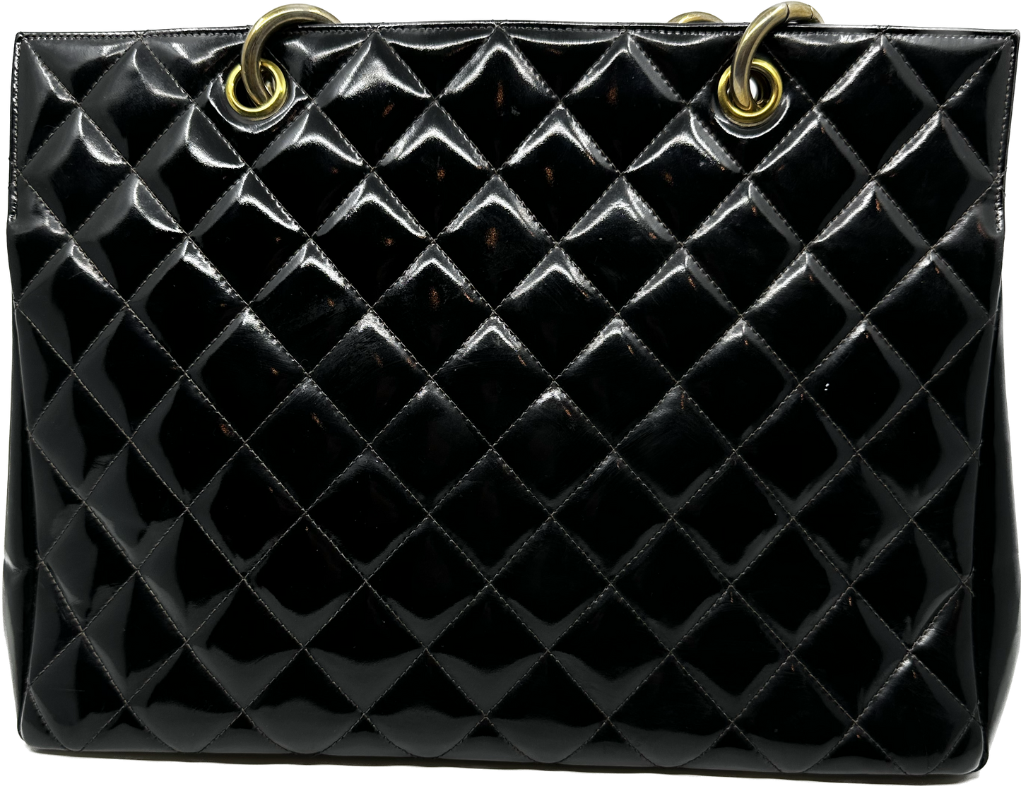 Chanel Black Patent Leather Timeless CC Tote