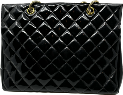 Chanel Black Patent Leather Timeless CC Tote