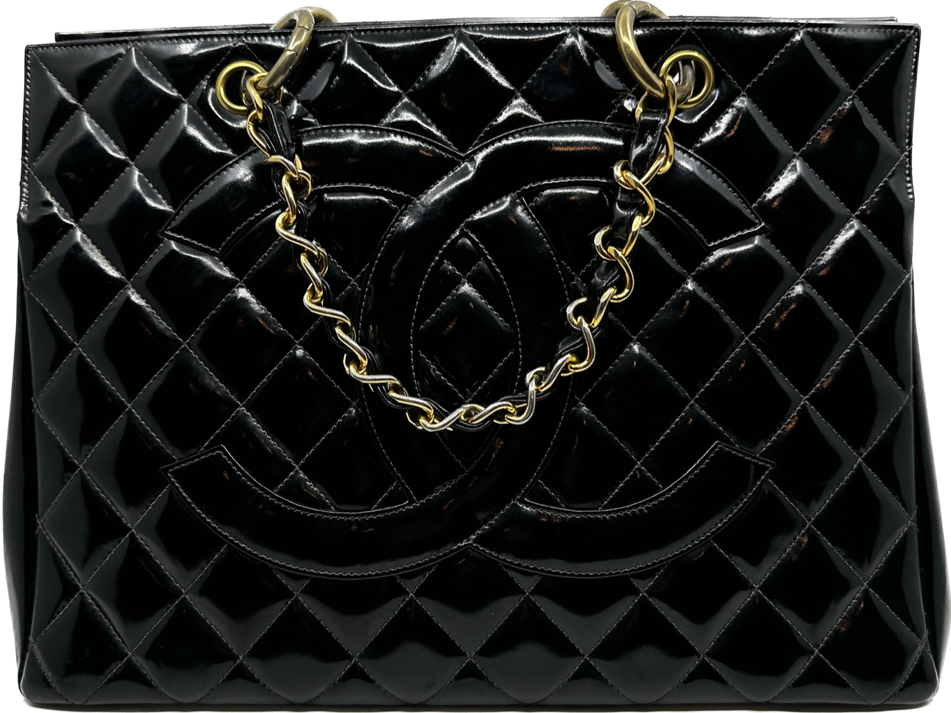 Chanel Black Patent Leather Timeless CC Tote