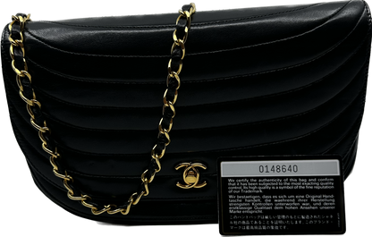 Chanel Half Moon Lambskin Leather Shoulder Bag